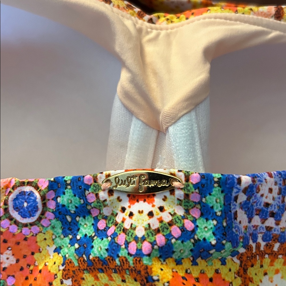 Luli Fama Colorful swim top. - Picture 3 of 5